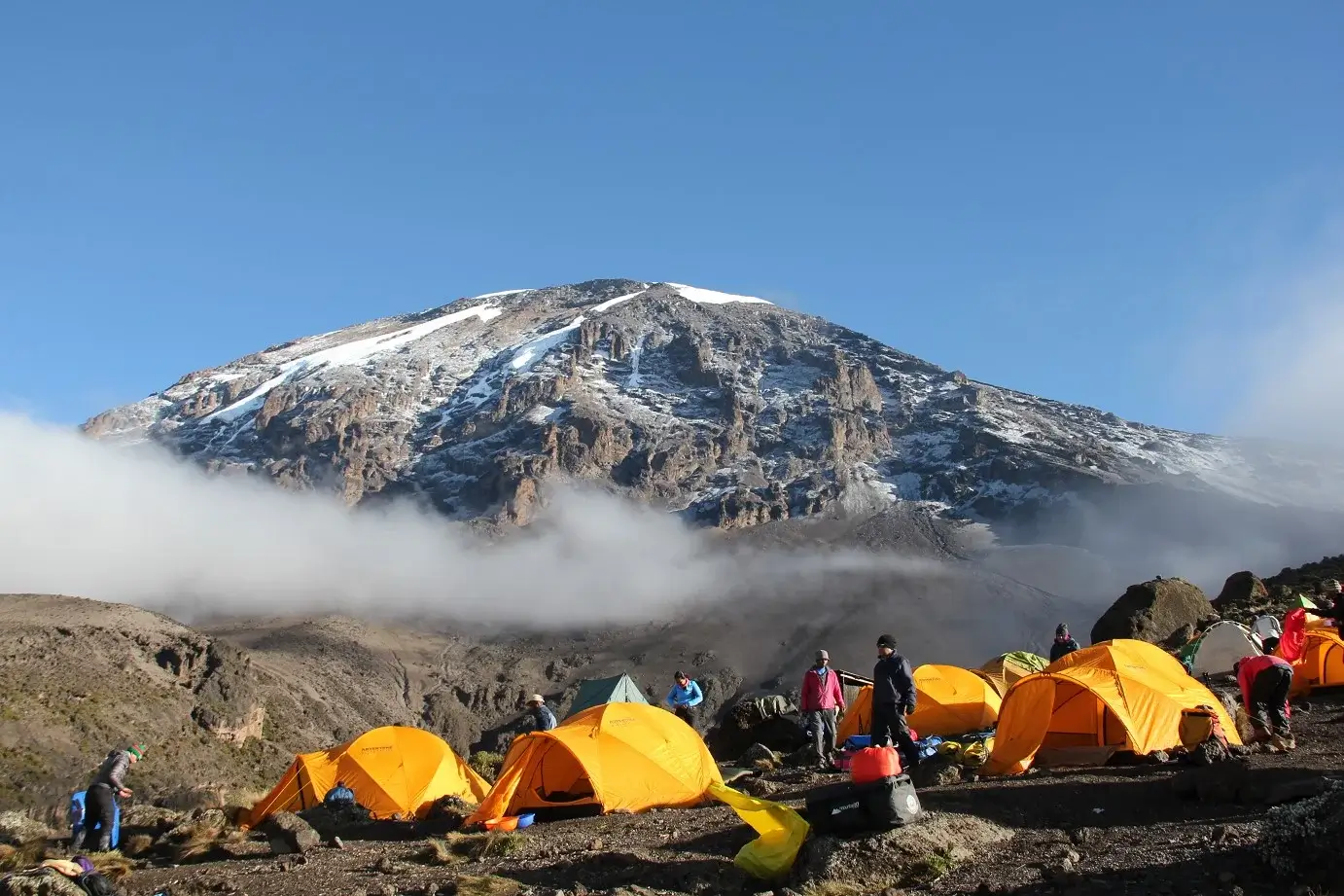Camp in Kilimanjaro Karanga Valley